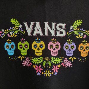 VANS hoodie - sugar skulls - day of the dead - halloween perfection - size M